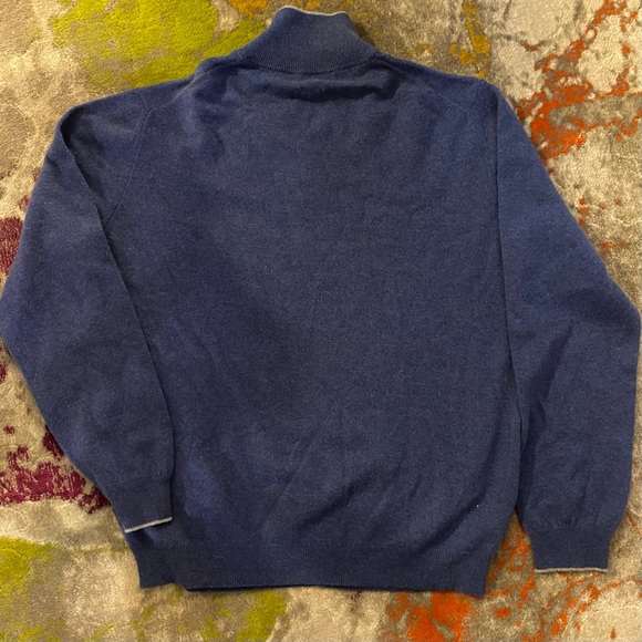Ermengildo Zegna Men’s Blue Wool/Cashmere Sweater - Picture 5 of 5